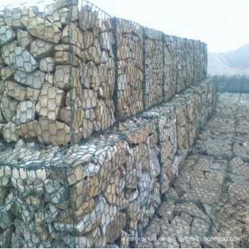 Grüne Farbe PVC beschichtete Gabion Box / Gabion Wand (XM)